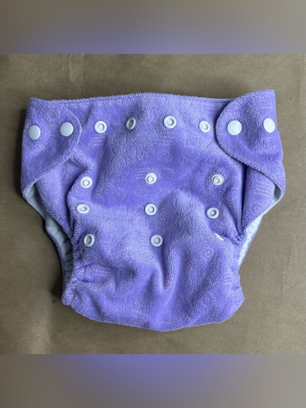 5 for $25🔥Happy Flute Purple Plush Adjustable Cloth Diaper